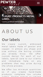 Mobile Screenshot of pewter-label.com