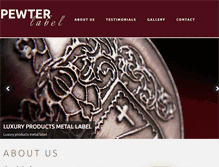 Tablet Screenshot of pewter-label.com